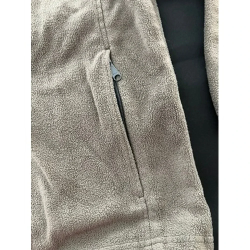 Columbia‎ Mens Full Zip Fleece Jacket Tan Brown Outdoor Hiking Layer Medium